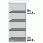 ARMOIRE SÉCURITÉ S-CLASSIC-90 S90.196.090 JAUNE