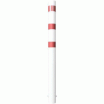 BORNE ACIER Ø 152 X 32 MM À BÉTONNER BLANC/ROUGE L2000 MM - SCHAKE