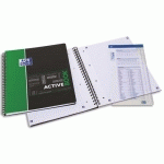 CAHIER OXFORD ETUDIANTS ACTIVEBOOK A4+ LIGNÉ 7MM 160 PAGES RELIURE SPIRALE COUVERTURE POLYPRO COLORIS ASSORTIS - LOT DE 5