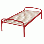 LIT EVOLUTION STANDARD 90X200 CM SOMMIER LATTES RAL 3001 ROUGE - MANUTAN COLLECTIVITÉS