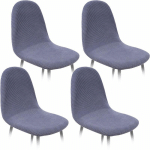 AQRAU - LOT DE 4 HOUSSE DE CHAISE SCANDINAVES DE SALLE À MANGER EXTENSIBLE, EXTENSIBLE AMOVIBLE LAVABLE MODERNE COUVERTURE DE CHAISE GRIS BLEU - GRAY