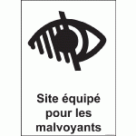 LOT DE 3 - PANNEAU SITE ÉQUIPÉ POUR LES MALVOYANTS - 150 X 210 - PVC