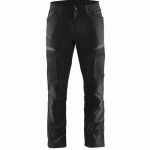 PANTALON DE TRAVAIL SERVICES STRETCH NOIR/GRIS FONCÉ TAILLE 46 - BLAKLADER