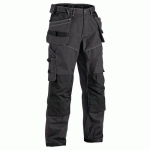 PANTALON DE TRAVAIL X1900 ARTISAN CORDURA® NYCO GRIS FONCÉ/NOIR T:44 - BLAKLADER