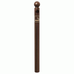 POTELET CENDRIER Ø 76 MM POMMEAU BOULE - ZINC MARRON 8017 - PROCITY