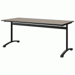 TABLE MALIBU 180X80 T6 DL STRA CHÊNE 1146/NOIR NOIR 9005 - MANUTAN EXPERT