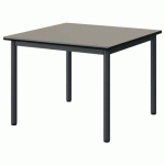 TABLE MALIBU 80X80CM T3 4P STRA GRIS U727/NOIR GRIS 7016
