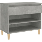 VIDAXL - ARMOIRE À CHAUSSURES GRIS BÉTON 70X36X60 CM BOIS D'INGÉNIERIE