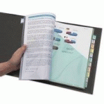 DOUBLE POCHETTES INTERCALAIRES PERFORÉES MULTICOLORES A4 AVERY - POLYPROPYLÈNE 18/100E - 12 ONGLETS - 1 JEU