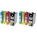 PACK 8 CARTOUCHES COMPATIBLE EPSON NOIRE ET COULEUR  XL