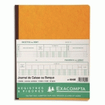 PIQÛRE EXACOMPTA - 32 X 25 CM - JOURNAL DE CAISSE OU BANQUE - 9 DEBIT 4 CREDIT 33 LIGNES - 80 PAGES