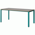 TABLE MALIBU 180X80 T6 SOUDÉ STR ALAISÉ BÉTON F186/BLEU 5018