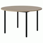 TABLE MALIBU Ø 120 T5 4P STRA ABS CHÊNE 1146/NOIR 9005