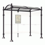 ABRI BUS PROVINCE 2.50 M 1 BARDAGE LAT. AGORA NOIR 9005 - PROCITY