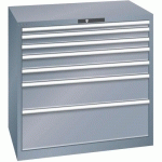 ARMOIRE 7 TIROIRS 1023X725X1000MM-CHARGE 200KG-GRIS FONCÉ - LISTA