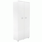 ARMOIRE HAUTE BOIS BLANC H 217 CM PORTES BATTANTES DARWIN - ESSENZZA