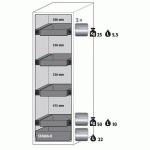 ARMOIRE S-PHOENIX VOL.2-90 S90.196.060.075.FDAC GRIS - ASECOS