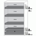 ARMOIRE SÉCURITÉ S-CLASSIC-90 S90.196.120 JAUNE