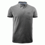 JAMES HARVEST LARKFORD POLO PIQUE HOMMES NOIR MÉLANGE - TAILLE S