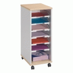 DESSERTE MOBILE SIMPLE PIXY AVEC 6 CORBEILLES COULISSANTES