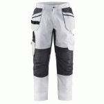 PANTALON DE TRAVAIL PEINTRE STRETCH BLANC/GRIS FONCÉ TAILLE 44 - BLAKLADER