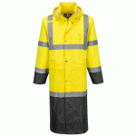PORTWEST H446 IMPERMÉABLE HV CONTRASTÉE 122 CM JAUNE/NOIR - TAILLE XXXL