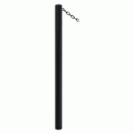 POTELET CARREFOUR Ø60 MM CHAINES 1 ANNEAU GALVA NOIR 9005 - PROCITY