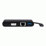 STARTECH.COM ADAPTATEUR MULTIPORT USB-C - MINI DOCK USB-C AVEC SORTIE VIDÉO VGA 1080P - POWER DELIVERY PASSTHROUGH 60W - USB 3.1 GEN 1 TYPE-A 5GBPS, GIGABIT ETHERNET - STATION D