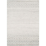 TAPIS DE SALON À POILS COURTS ET DOUX SCANDINAVE TAPIS BERBÈRE BOHÈME GRIS ET BLANC 160 X 230 CM - SURYA