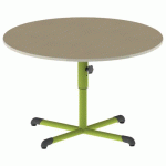 TABLE BANDANA ROND Ø120 T4/T6 PC STR POLY HM. BEI/VERT ACI - MOBIDECOR