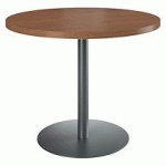 TABLE DE RÉUNION RONDE NOYER Ø 100 CM - PIÉTEMENT ANTHRACITE - ARCH