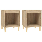 TABLES DE CHEVET 2 PCS CHÊNE SONOMA 40X35X50 CM