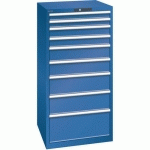 ARMOIRE BLEU GENT. 717X725X1450 AVEC 9 TIROIRS 200KG - LISTA