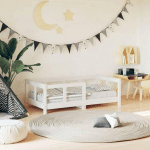 CADRE DE LIT POUR ENFANT BLANC 70X140 CM BOIS DE PIN MASSIF - VIDAXL