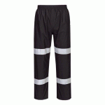 LOT DE 2 - PORTWEST F443 PANTALON DE PLUIE LÉGÈRE IONA PLIABLE NOIR - TAILLE L - STANDARD