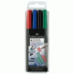 FABER-CASTELL MARQUEUR NONPERMANENT MULTIMARK S, ÉTUI DE 4 - LOT DE 5