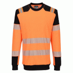 PORTWEST FR755 SWEATSHIRT PW3 MODAFLAME KNIT HVO FR ORANGE/NOIR - TAILLE L
