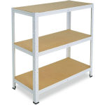 SHELFPLAZA - HOME 90X50X30CM ÉTAGÈRE CHARGE LOURDE BLANC / ETAGERE METALLIQUE 3 NIVEAUX / 175KG CAPACITÉ CHARGE / ETAGERE EN METAL, ÉTAGÈRES DE