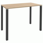 TABLE LOUNGE 4 PIEDS L140 X P80 X H105 CHÊNE CLAIR/CARBONE