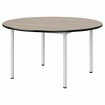 TABLE MALIBU Ø 120 T4 4P STRA ANTIB ACACIA/NOIR BLC 9016