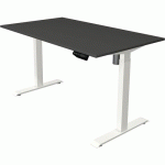 BUREAU RÉGLABLE MOVE 1 - BLANC - 140X80 CM - ANTHRACITE - KERKMANN