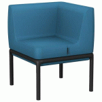 CHAUFFEUSE D'ANGLE LOTUA ENDUIT PVC GINKO PÉTROLE - SOKOA