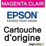 EPSON - T606C - CARTOUCHE D'ENCRE MAGENTA CLAIR - PRODUIT D'ORIGINE - 220ML - C13T606C00