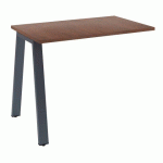 RETOUR DE BUREAU ECLA MANAGER L 100 X P 60 CM NOYER PIÉTEMENT MÉTAL FINITION ANTHRACITE