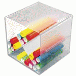 SYSTEME MODULABLE CUBE DEFLECTO - SEPARATION EN X - 4 COMPARTIMENTS - L15,2 X H15,2 X P15,2 CM