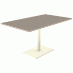 TABLE MENORCA 140X80 T6 ÉP 24 MM STR ABS CHÊNE H./BEIGE 1013 - MOBIDECOR