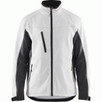 VESTE SOFTSHELL BLANC/GRIS FONCÉ TAILLE M - MANUTAN COLLECTIVITÉS