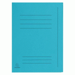 CHEMISE DOSSIER 3 RABATS EXACOMPTA 24 X 32 CM BLEU PASTEL - PAQUET DE 50