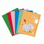 LOT DE 10 - CAHIER DE POÉSIE PIQUÉ CLAIRENFANTINE 17X22CM 48P GRANDS CARREAUX + UNI COULEUR ALÉATOIRE - ASSORTIS