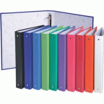 LOT DE 20 - CLASSEUR 4 ANNEAUX CARTONNÉ EXACOMPTA A4 - DOS 4 CM COULEURS ASSORTIES